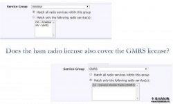 业余无线电执照也包括GMRS执照吗？